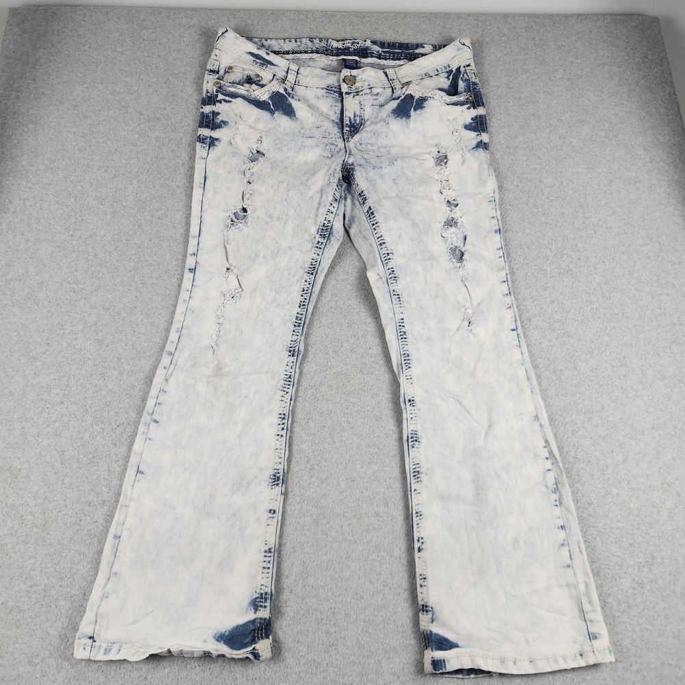Amethyst Bootcut Jeans Womens 16 Blue Denim Cotton Acid Wash Stretch Streetwear